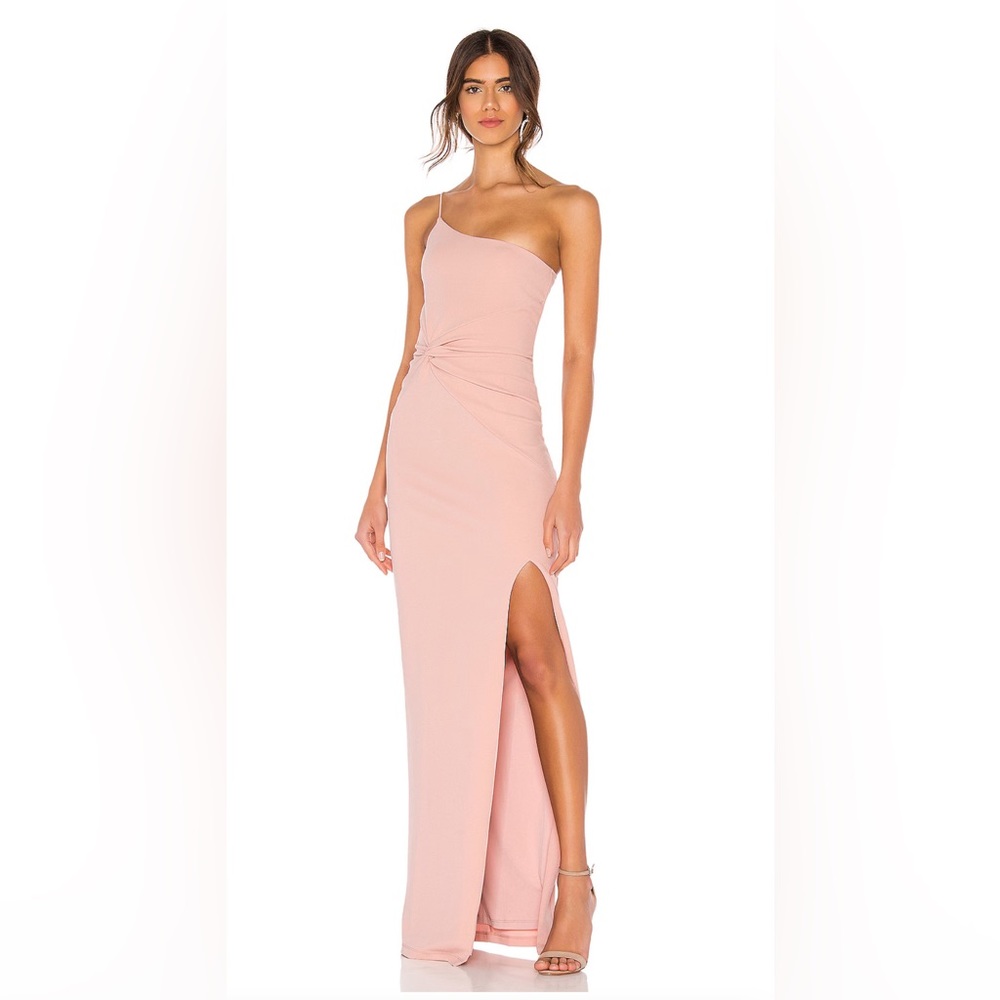 NWOT - Nookie - Lust One Shoulder Gown in Blush - Small